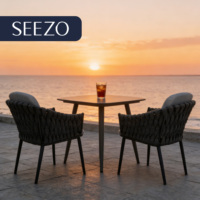 Ensemble de table et chaises de jardin en aluminium de luxe moderne de haute qualité 2026, tissu imperméable, table de jardin d'extérieur