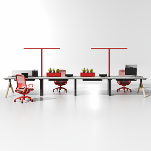 Diseño de muebles de madera, escritorio de oficina moderno para 6 personas, precio de estación de trabajo de oficina - Product Image 4