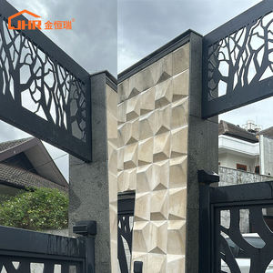 <span class=keywords><strong>Portail</strong></span> automatique en alliage d'aluminium à double battant avec revêtement en poudre, design moderne, <span class=keywords><strong>hauteur</strong></span> de 6 pieds pour entrée de <span class=keywords><strong>garage</strong></span>, allées et jardins. - Product Image 5