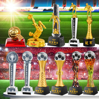 Ensemble de trophées en cristal ELOR pour les meilleurs joueurs de football, prix créatifs de ballon d'or pour les compétitions sportives, horloge en métal
