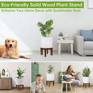 Soportes de plantas de madera para plantas de interior y <span class=keywords><strong>exterior</strong></span> Los soportes de macetas de gran tamaño son adecuados para la mayoría de las macetas de tamaño en la habitación - Product Image 5