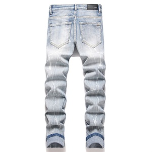Jeans Ajustados de Hombre Estilo Y2K 2025, Venta al Por Mayor de Fábrica, Logotipo Personalizado, Adecuados para Uso Diario, Pantalones Casuales Urbanos Retro - Product Image 4
