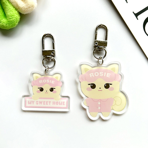 Spot Pink Ink BP <b>Anime</b> Acrylic Double-Sided Plastic Key Chain Bag with Pajamas Doll Car Souvenir Accessories - Product Image 2