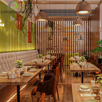 Ensembles de meubles de restaurant, design d'intérieur de salle à manger complète de luxe, comptoir de bar de restaurant, fabrication sur mesure