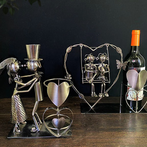 <span class=keywords><strong>SYLVAN</strong></span> Creative Love Support à vin rouge en fer plaqué, Ornement de la Saint-Valentin, Décoration d'intérieur, Provenant de Chine - Product Image 4