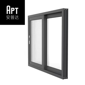 Fenêtre <span class=keywords><strong>coulissante</strong></span> en aluminium sur mesure avec conception résistante aux intempéries et rail à glisse facile pour la rénovation de la maison - Product Image 1