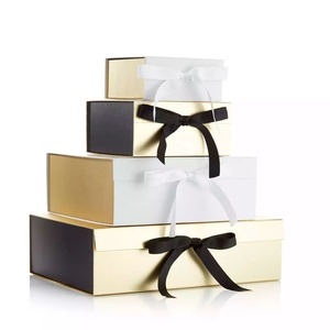 custom gift boxes with ribbon closure cardboard boxes for gift pack with ribbon packing box