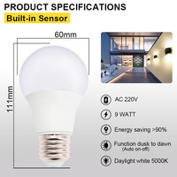 Bombillas LED Inteligentes de Alta Calidad de 9W, E27/E26, con Sensor de Movimiento, Encendido/Apagado Automático, para Pasillos, 220-240V CA, Bajo Precio