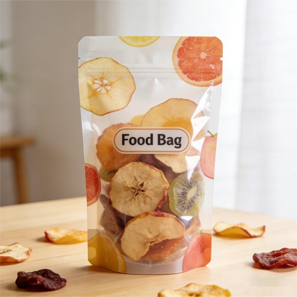 Custom Printed Logo Food Zip Lock Transparency Food Bags Small Zipper Stand Up Pouch For Candy Nuts Dried Fruits