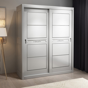 Hengke Furniture Solid Wood <b>Wardrobe</b> Sliding Door <b>Large</b> Capacity Bedroom Storage Cabinet Chinese Style Adult Furniture - Product Image 3