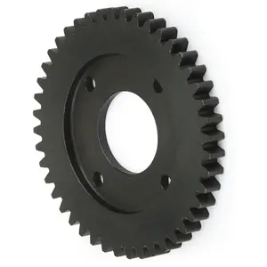 CNC機械加工OEMデザイン黒鋼ボアホールホイール平歯車
