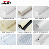 Rouleau de bâche en PVC blanc 850 g/m² de 3 m de large, occultant et anti-UV, pour couverture de camion et de tente