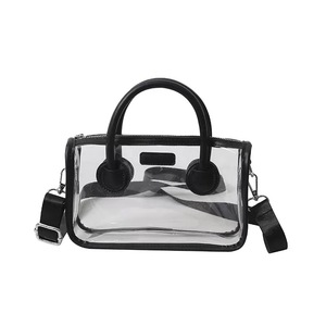 Bolso Bandolera Transparente de PVC para Mujer, con Asa Superior, Cierre de Cremallera, Ideal para Trabajos y Fiestas, Primavera-Verano - Product Image 3