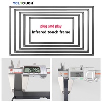 YCLTOUCH - Kit de Marco Táctil IR de 65 Pulgadas y 40 Puntos, Marco Táctil Infrarrojo Multitáctil USB, Nuevo Android Negro para el Hogar