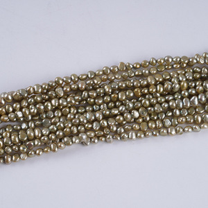 Collar de Perlas Redondas Semiterminadas Blancas de Agua Dulce Naturales de 3-3.5mm con Pulsera de Joyería DIY, Perlas Sueltas Rosas - Product Image 3