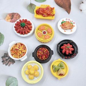 Décoration de réfrigérateur en résine, faite à la main, écologique, couleur personnalisée, grande simulation d'aliments traditionnels, style local, magnétique et amusante - Product Image 1
