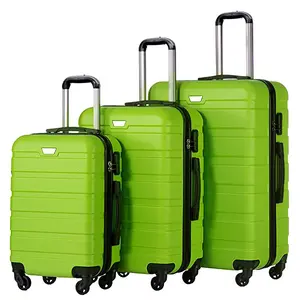 Custom merk koffer 360 graden reisbagage zak sets met aluminium trolley handvat voor lange vakantie