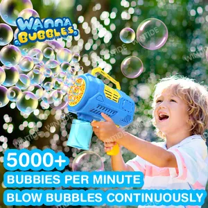 Automatic Rocket-Shaped PC Plastic Toy Bubble Gun For Boys Toddlers 1-8 Outdoor Summer Easter Birthday Parties Bubble Blasters