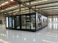 Maison conteneur préfabriquée haut de gamme de 20 pieds à double aile extensible avec toilettes, conforme aux normes AS/NZS, maison modulaire pliable pour habitation