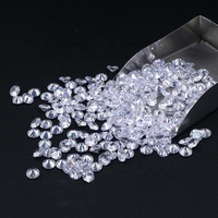 Wuzhou Grosir Batu Zirkonia Kubik 0.9mm hingga 3mm Ukuran Kecil 5A Potongan Bulat Cemerlang Berkualitas Tinggi Batu Permata Zirkon Putih