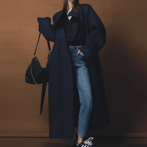 Jancoco – Manteau <span class=keywords><strong>Trench</strong></span> Long Coupe-Vent Tendance à Col Montant pour <span class=keywords><strong>Femme</strong></span>, Personnalisable, Vente en Gros - Product Image 2