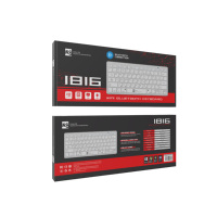 R8 1816 Keyboard Mini Nirkabel Bluetooth Ultra Tipis Portabel untuk Komputer Kantor, Laptop, dan Tablet
