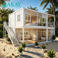 AKAY Nuevo Modelo de Casas Prefabricadas de Instalación Rápida, Casa Modular Expandible Tipo Contenedor con Terraza y Ventanas de Piso a Techo