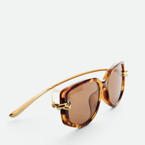 Bottega BV <b>Rectangular</b> Frame Sunglasses Acetate Metal UV Protection Fashion Eyewear for Men Women Veneta - Product Image 4