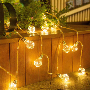 Waterproof Solar <b>Rope</b> String <b>Lights</b> Globe Copper Wire <b>Lights</b> Outdoor Patio Christmas Holiday Decorative Atmosphere <b>Light</b> - Product Image 5