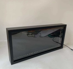 Cadre <span class=keywords><strong>photo</strong></span> miroir infini LED multicolore avec télécommande, alimenté par USB, pour mur et table - Product Image 3