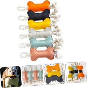 Jouets pour chiens en corde de coton en forme d'os, écologiques, interactifs, durables, vente en gros - Product Image 4