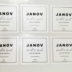 Factory Direct Custom Black UV Perfume Label Cosmetics Waterproof Adhesive Vinyl <strong>Sticker</strong> - Product Image 2