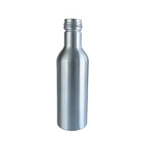 Factory sales aluminum custom made silver matte brushed 200ml aluminum beverage bottle