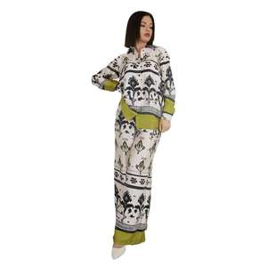Chemise pour femme Zahjr, beige, manches longues, imprimé floral, tenue décontractée - Product Image 4