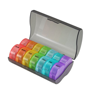 Best Verkopende 7-daagse Draagbare Medicijndoos Met Aangepaste Logo Duurzame Pp Plastic <span class=keywords><strong>Pil</strong></span> Organizer Wekelijkse <span class=keywords><strong>Pil</strong></span> Organizer In Opp Zak - Product Image 1