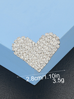 Premium Exquis Cuivre Griffe Strass Fermoir Bouton En Forme De Coeur Cristal Incrusté Embellissement pour Premium Vêtements & Artisanat
