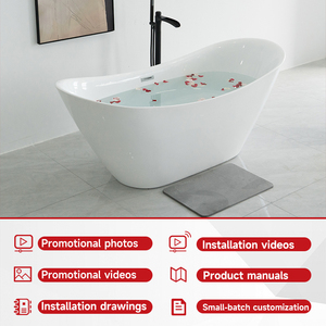 Moderno único grande independiente profundo remojo único independiente solo Feestand bañera acrílico <span class=keywords><strong>bañeras</strong></span> <span class=keywords><strong>baratas</strong></span> fabricantes para la venta - Product Image 6