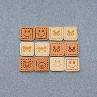 Étiquettes et patchs écologiques pour vêtements, pour presse à chaud, bord découpé au laser, logo de vêtement en relief sur les vêtements en cuir