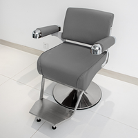 Chaise moderne marron à prix d'usine, salon de coiffure, équipement de salon de beauté, ensemble de station de coiffure, chaise de coiffeur