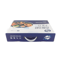 Caja de envío de cartón corrugado portátil de gran tamaño personalizada con mango de plástico Recubrimiento UV e impresiones de estampado