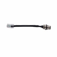 Conector de Cable de Soldadura Industrial M12 con Código D a RJ45 de 4 Pines, Enchufe Impermeable, Arnés de Cables M12