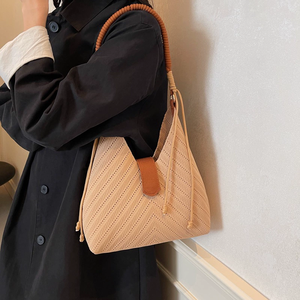 2025 dames tricoté sous les bras sac à main grande capacité sac à bandoulière décontracté avec Style urbain Simple pliable et boucle magnétique - Product Image 6