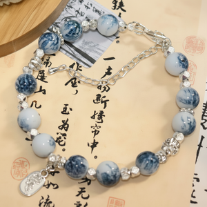 Bracciali a Polsino in Acciaio Inossidabile con Cristalli alla Moda per Donne, Vendita all'Ingrosso di Gioielli con Perle - Product Image 2