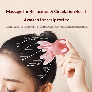 Peigne de massage multifonctionnel en résine, masseur facial thérapeutique tête d'octopus, fonction musicale, bâton de massage des points d'acupuncture, méridien - Product Image 4