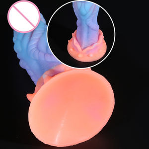 قضيب اصطناعي واقعي مضيء يضيء في الظلام بحجم 9 بوصة ألعاب جنسية من السيليكون السائل للنساء قضيب اصطناعي سميك للارتداء الجنسي بحجم كبير - Product Image 4