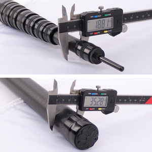 Tige télescopique personnalisée en fibre de carbone de 10 pieds pour la randonnée tige d'<span class=keywords><strong>extension</strong></span> durable de camping <span class=keywords><strong>avec</strong></span> support de bâche de tente pour les visites - Product Image 4