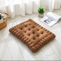 Coussin décoratif en peluche de style coupé, en forme de biscuit, de pilule ou de nourriture, rond ou carré, pour canapé et chambre