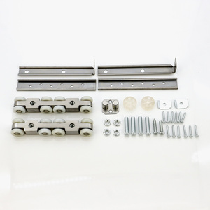 Xe Đẩy Hai Bánh Hạng Nặng Bằng Thép Không Gỉ Xe Đẩy Treo Trên Đầu Con Lăn Trượt Cửa Màu Bạc - Product Image 4