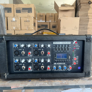 Consola de placa de sonido mezcladora de audio profesional-Interfaz de sistema de escritorio 4, 6, 8 canales con USB con negro - Product Image 1