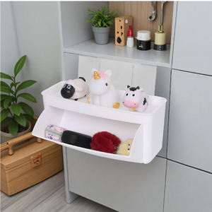 Cestino portaoggetti in plastica bianca <span class=keywords><strong>da</strong></span> appendere Organizer salvaspazio portaoggetti per la casa <span class=keywords><strong>piccolo</strong></span> cesto appeso - Product Image 1